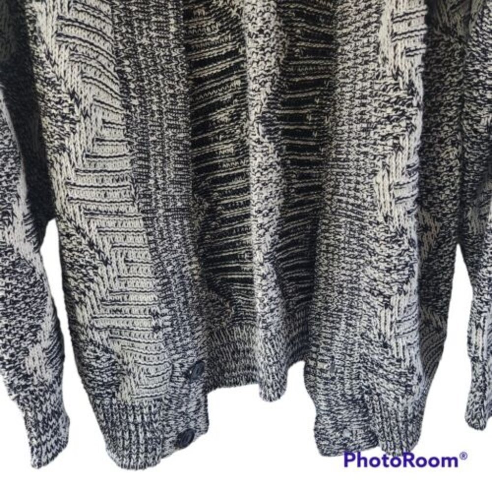 Vintage Cosi Gray Knit Sweater Cardigan Men Size L Women XL NEW Grandpa - Picture 5 of 6